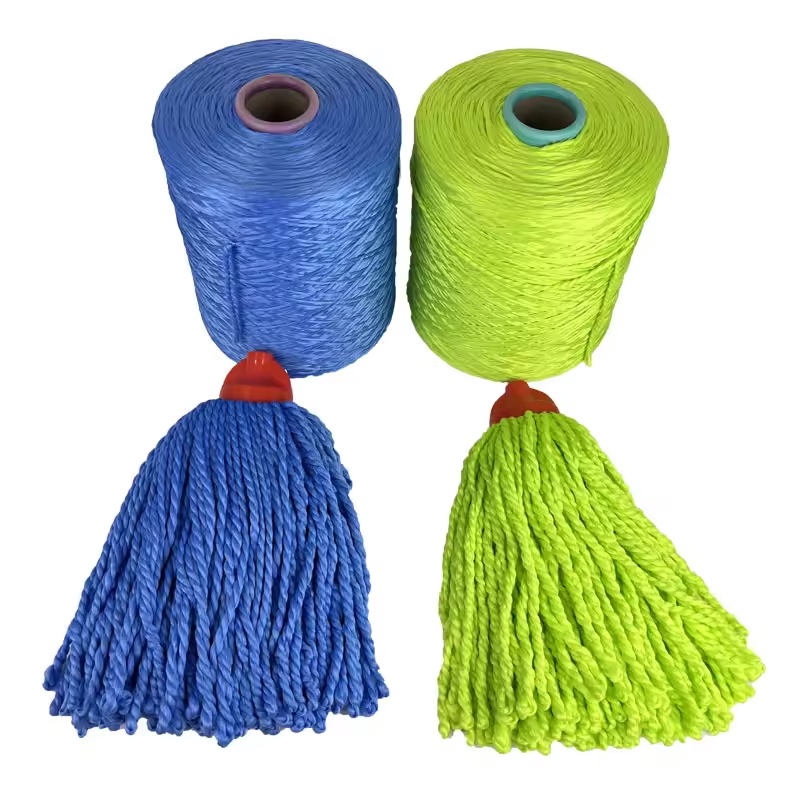 China mop Manufacturers Wholesale New Design Easy Used Microfiber Thread Washable Floor Cleaning Wet Mop Head Refill