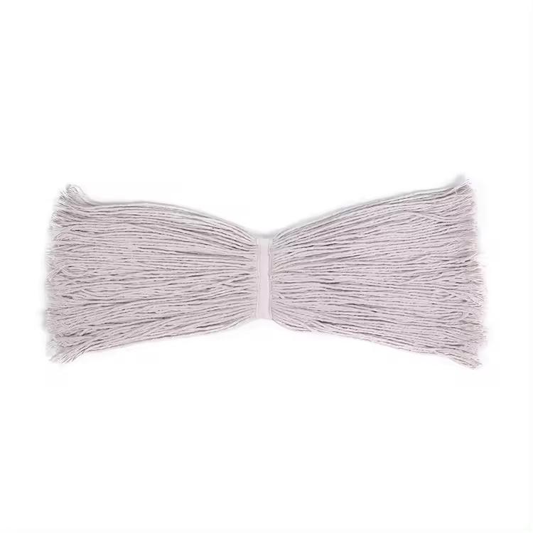 China mop Manufacturers Wholesale Industrial floor cleaning cotton mop thick yarn cut headband wet mop head