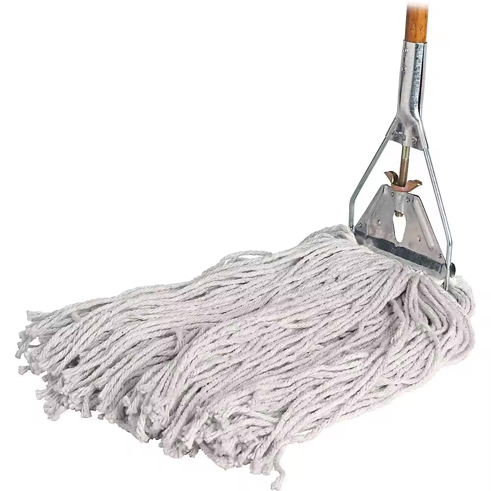 China mop Manufacturers Wholesale Industrial floor cleaning cotton mop thick yarn cut headband wet mop head