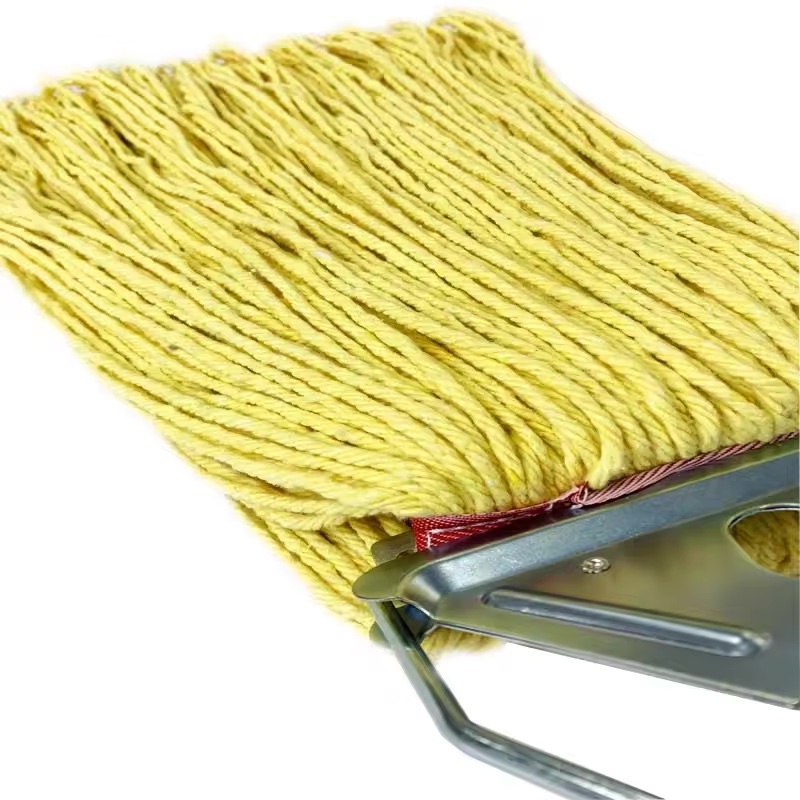 China mop Manufacturers Wholesale Professional high quality industrial cotton mop head refill with spring clip color wholesale