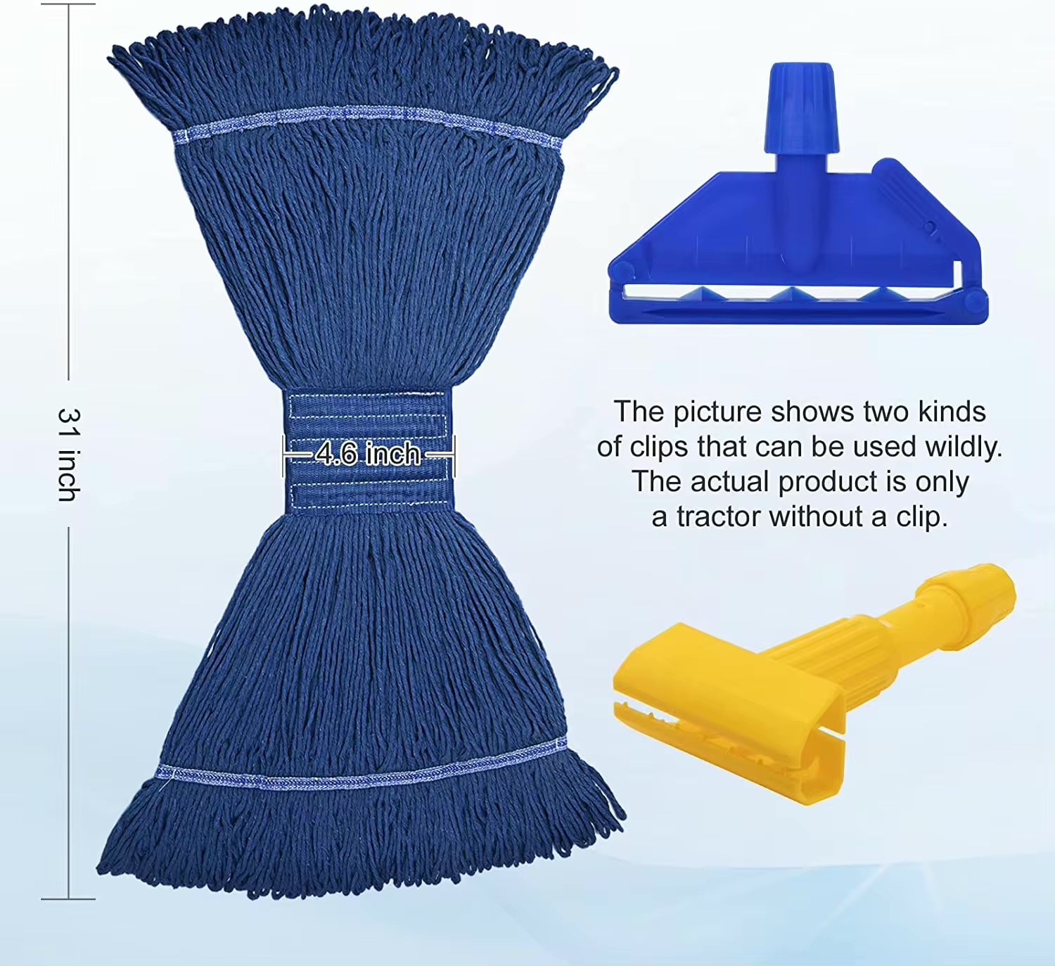 China mop Manufacturers Wholesale cleaning products triangle metal clip floor cleaning mop can replace cotton mop head
