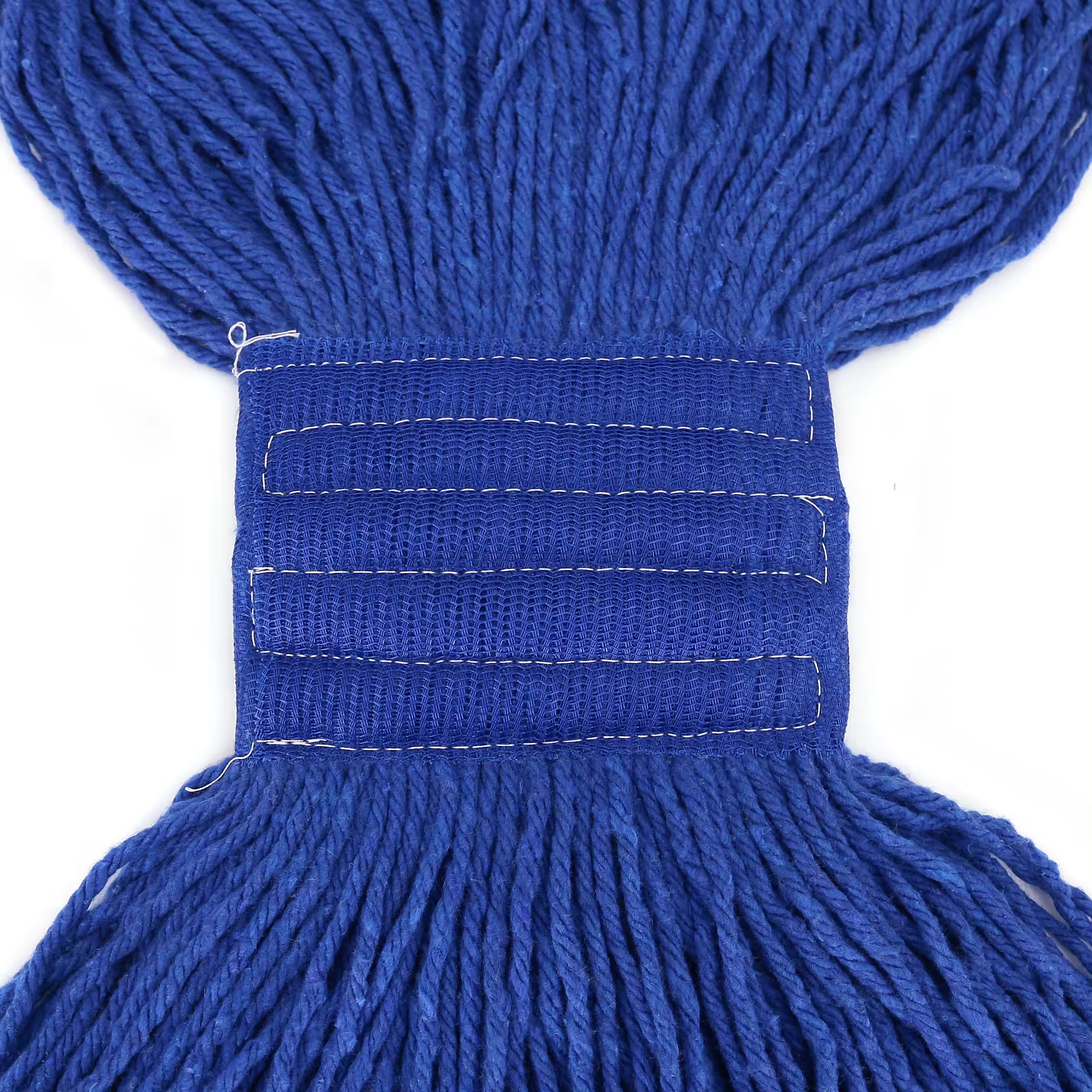 China mop Manufacturers Wholesale Industrial Commercial Use Custom Blue 6 Inch Headband Loop-End Cotton String Mop Head