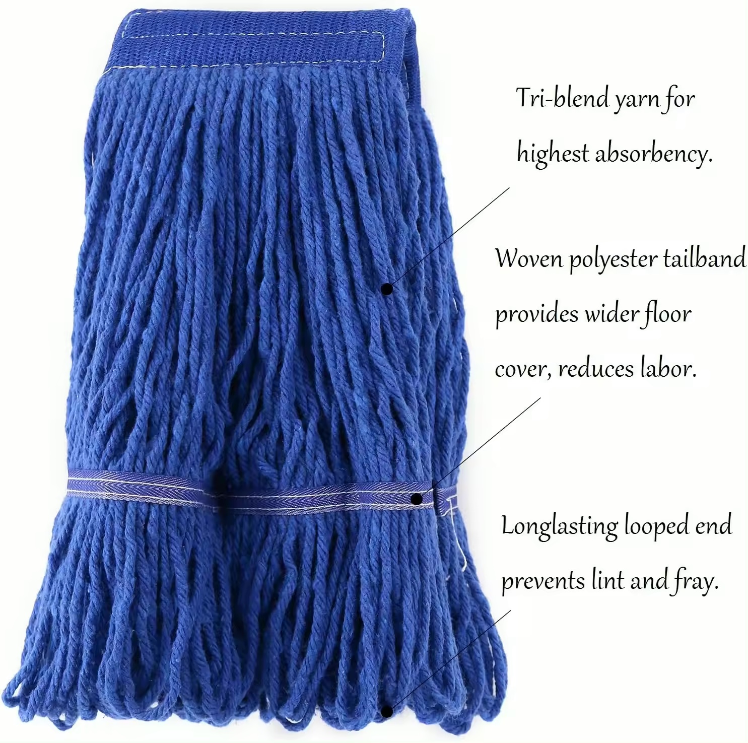 China manufacture custom easy replace cotton mop head for dining room rubbermaid clip mop
