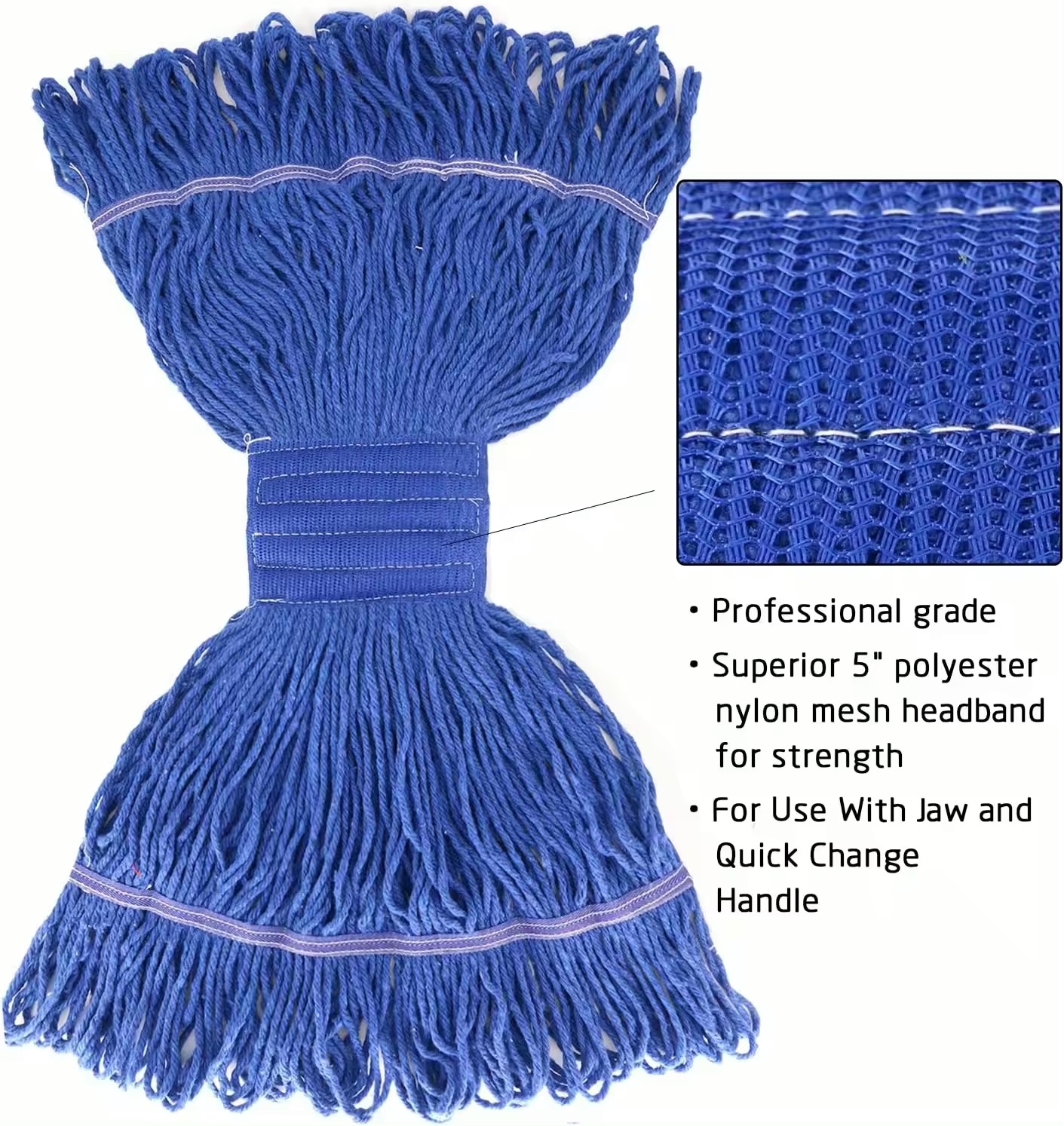 China manufacture custom easy replace cotton mop head for dining room rubbermaid clip mop