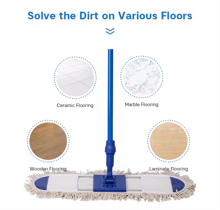 China Manufacturer wholesale Magic High Quality Cotton Yarn Dust Wet flat Mop