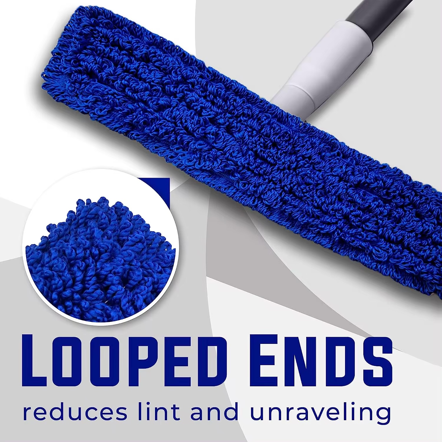 Blue 18 inch Washable Microfiber Dust Mop Commercial Mop Head Replacement