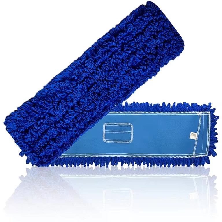 Blue 18 inch Washable Microfiber Dust Mop Commercial Mop Head Replacement