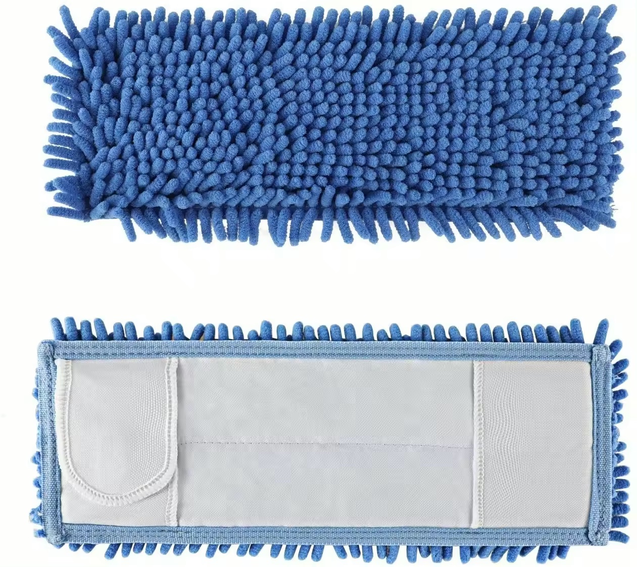 Blue 18 inch Washable Microfiber Dust Mop Commercial Mop Head Replacement