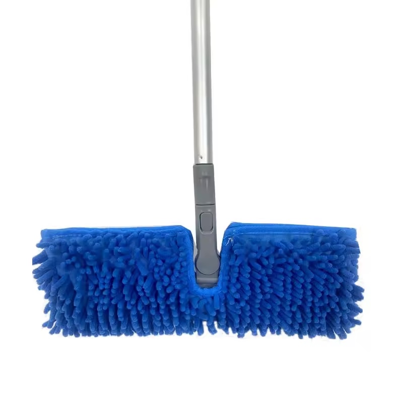 wet and dry chenille microfiber double sided mop with telescopic handle