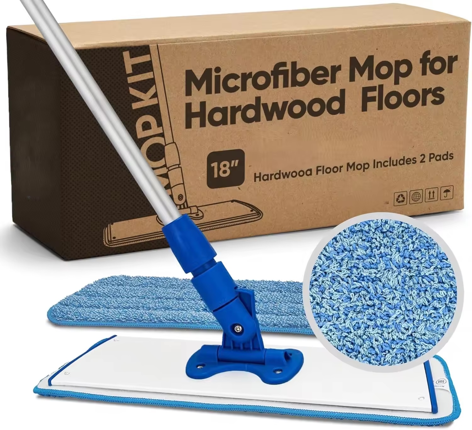 Wholesale Dust Mop Head Floor Cleaning Flat Spray Mop Replacement Refill Microfiber Twist Mop Pad