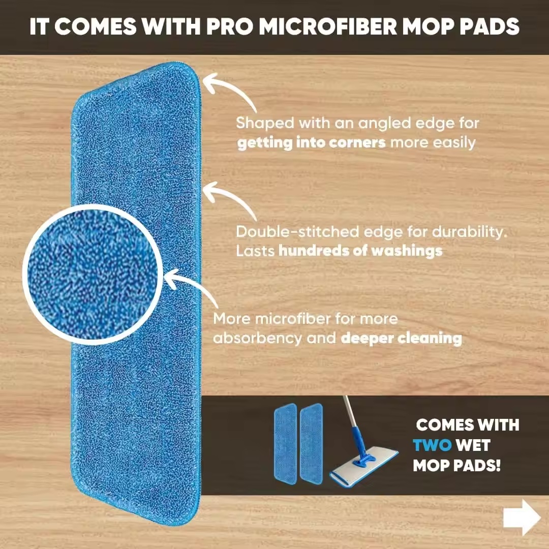 Wholesale Dust Mop Head Floor Cleaning Flat Spray Mop Replacement Refill Microfiber Twist Mop Pad