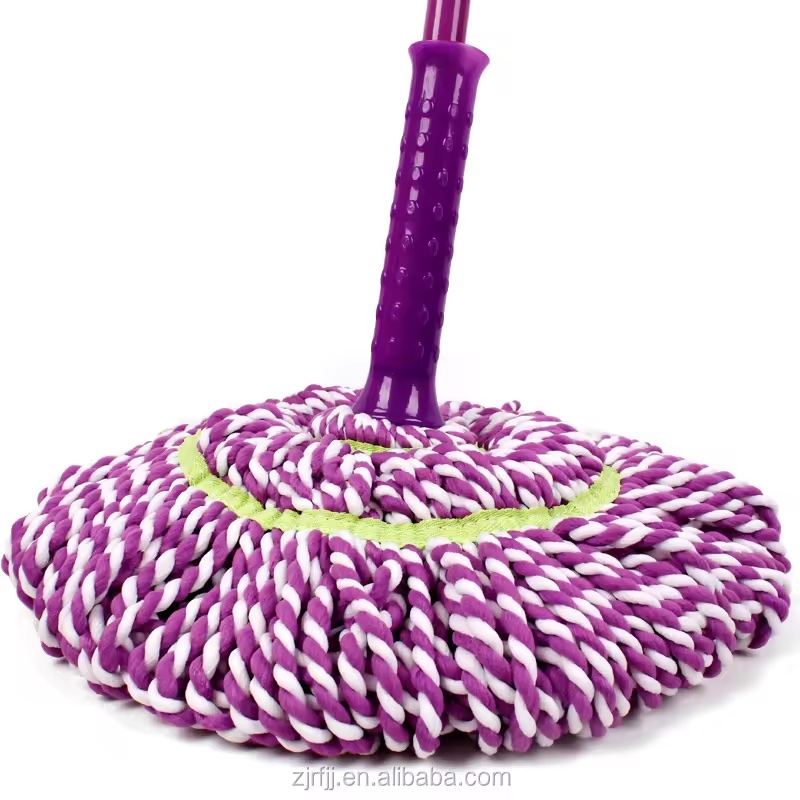 mop head refill Hand Release Self-Wringing Ratchet Twist Dry Wet convenient microfiber twist mop