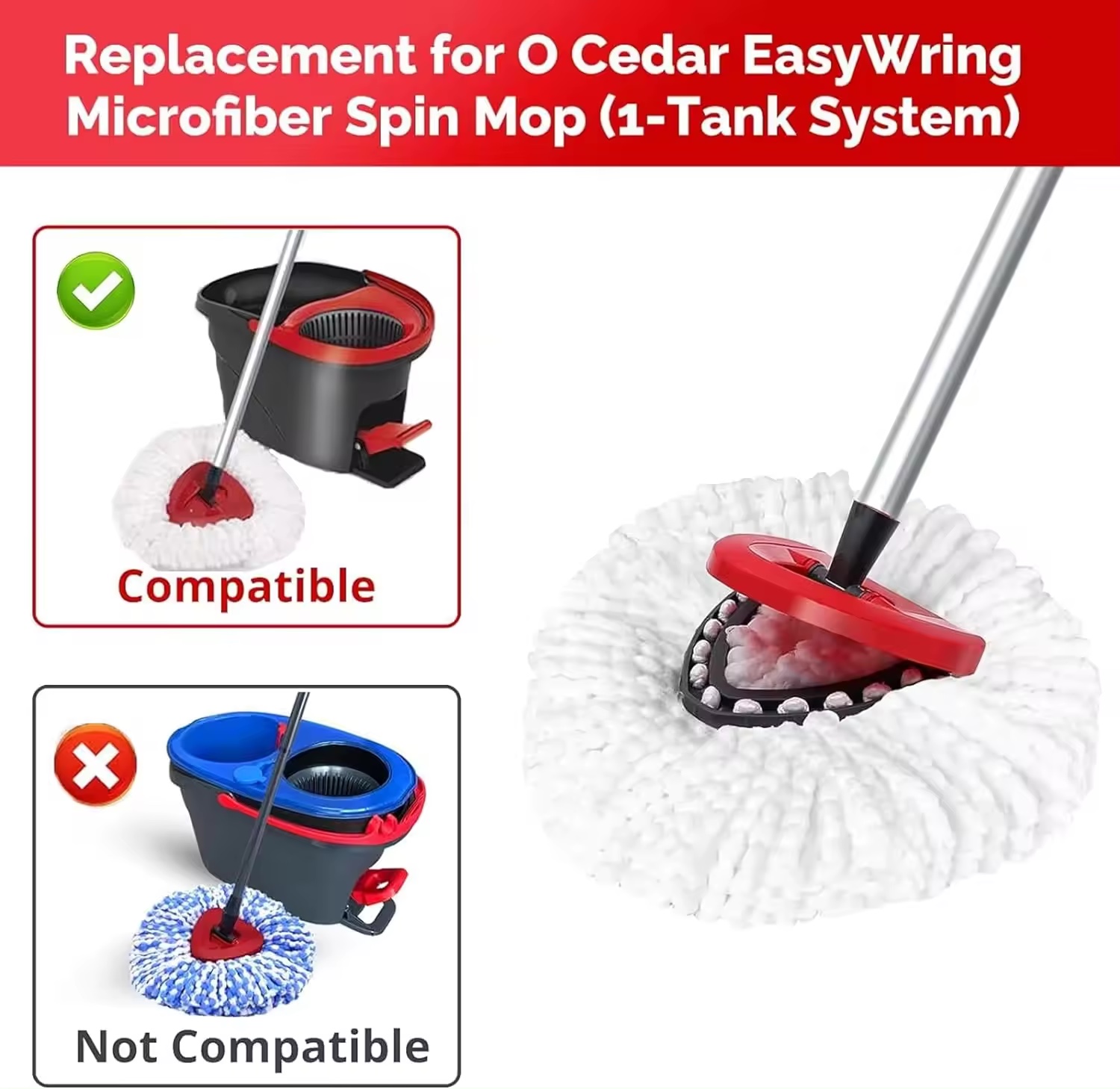 Household Items Cleaning Supplies Spin Mop Head Replacement Microfiber Mops Cleaning Floor Mop Pads