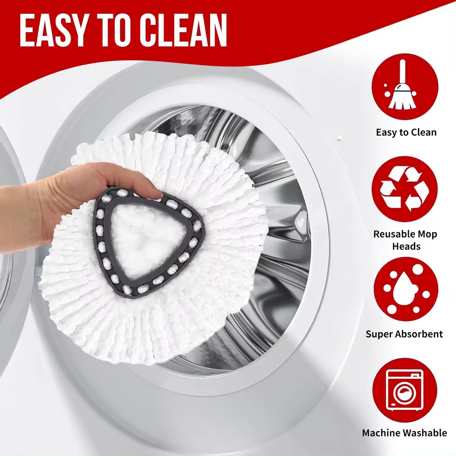 Household Items Cleaning Supplies Spin Mop Head Replacement Microfiber Mops Cleaning Floor Mop Pads