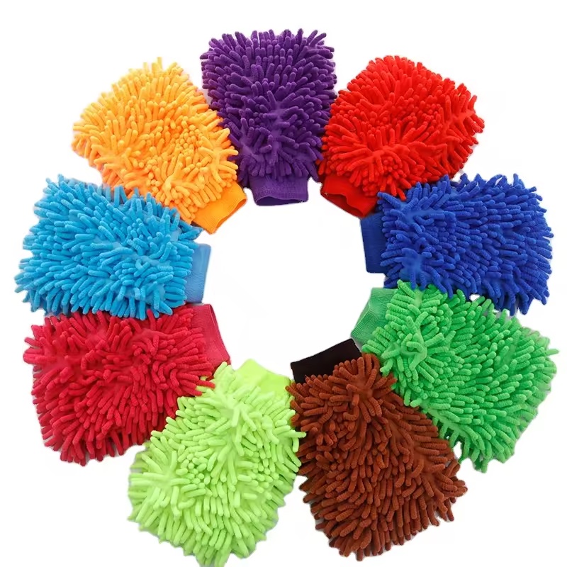 Great Durability Car Wash Glove Wash Cleaning Mitt Microfiber Chenille Car Wash Mitt
