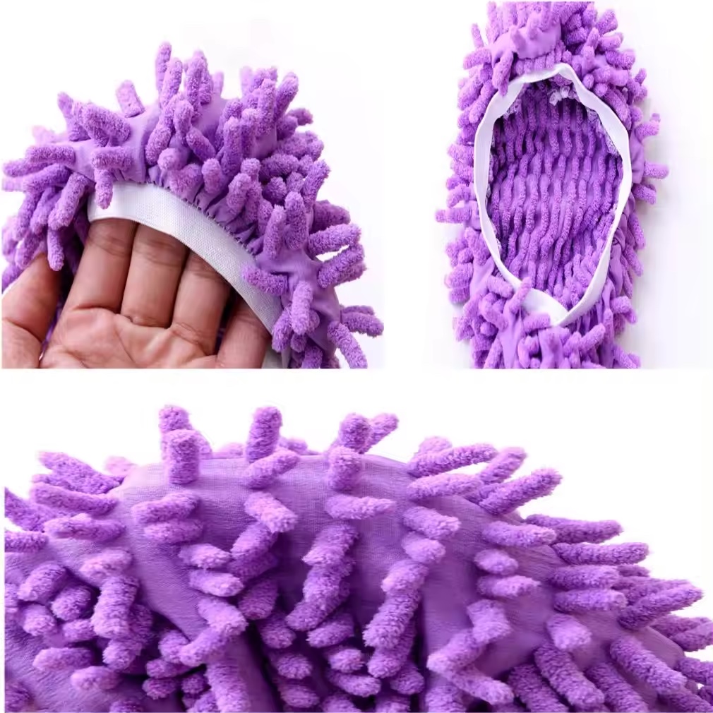 Custom colorful wet cleaning mop microfiber mopping slippers