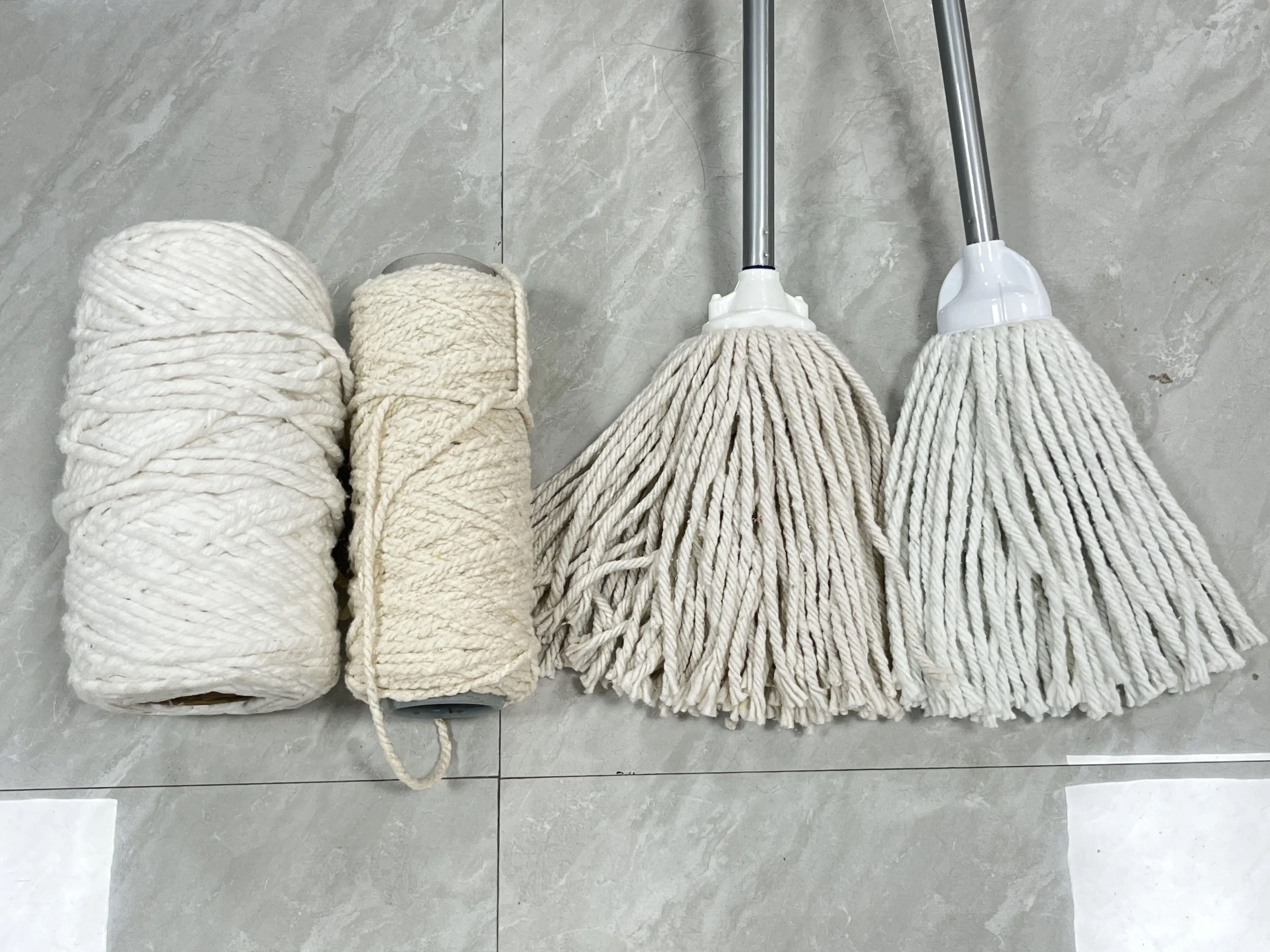 Chinese mop factory supplying cotton blended mop yarn for mops manufacturing