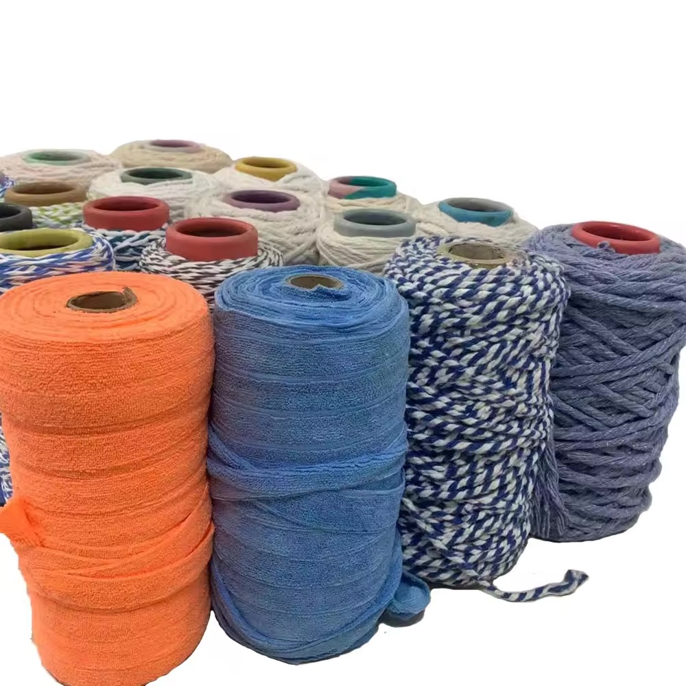 Factory price recycled cotton yarn for mop making materials