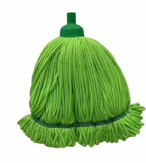 Easy used microfiber thread floor cleaning wet mop head refill wet green mop