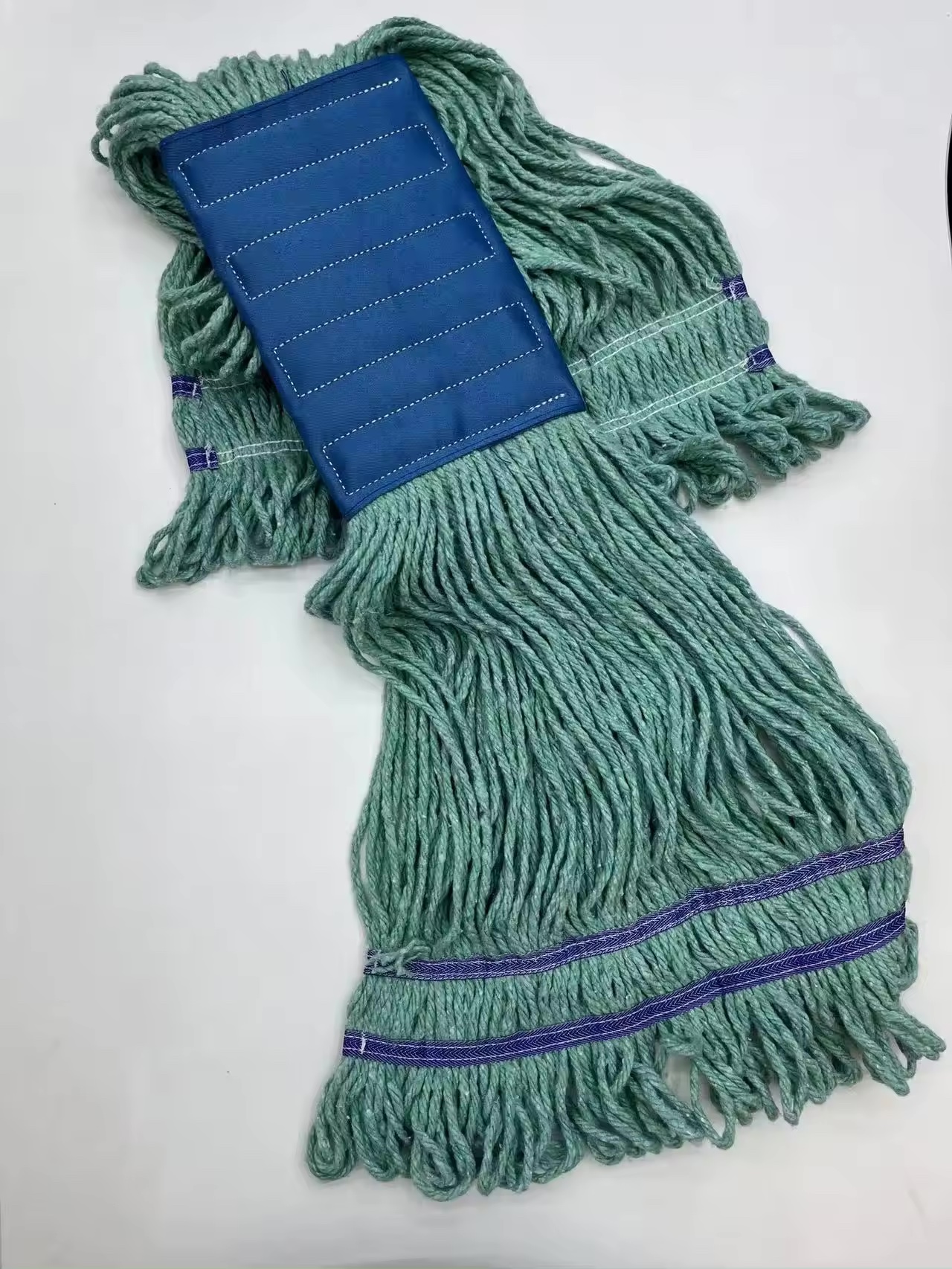 Professional janitorial industrial reusable colour coded looped end cotton string mop head replacement refill
