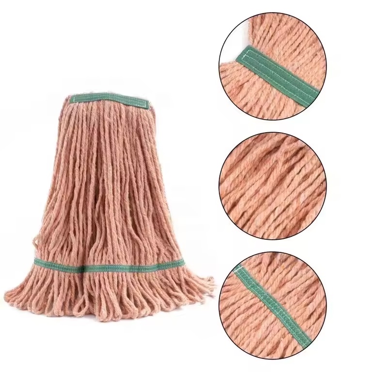  24oz orange head cotton mop replacement head for general and floor cleaning