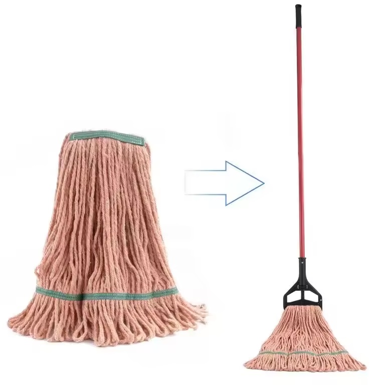  24oz orange head cotton mop replacement head for general and floor cleaning