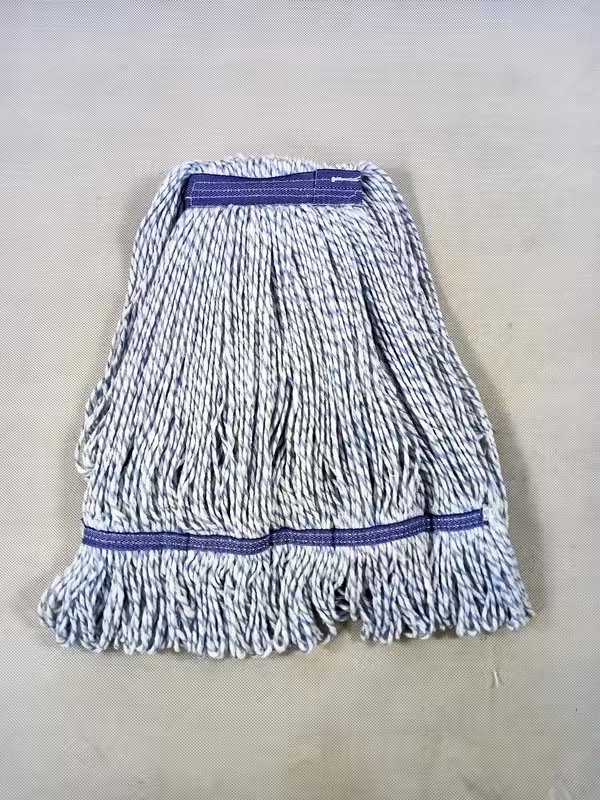 Eco-Friendly Feature floor cleaning products with new cotton wet mop heads in white and light blue color