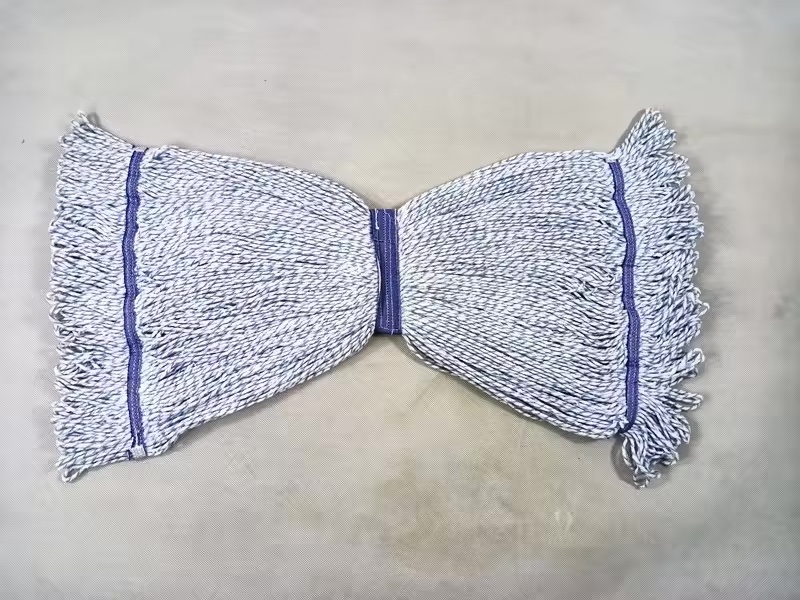 Eco-Friendly Feature floor cleaning products with new cotton wet mop heads in white and light blue color