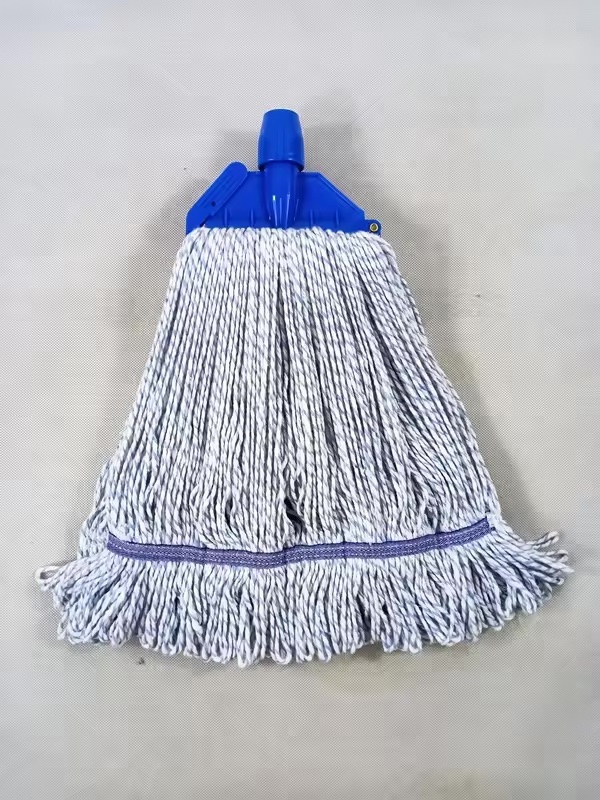 Eco-Friendly Feature floor cleaning products with new cotton wet mop heads in white and light blue color