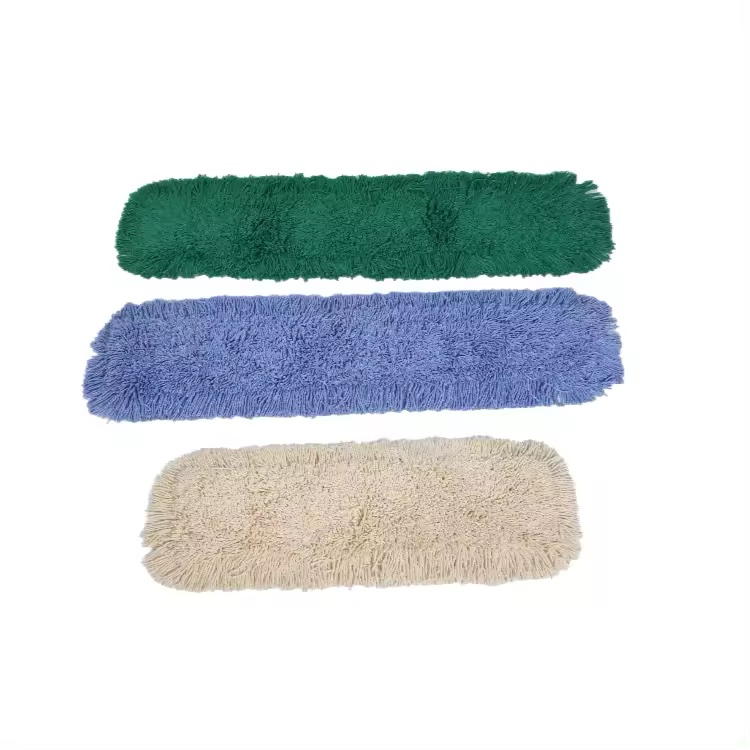 customized Flat Dust Cotton Mop with aluminum alloy mop stick for Easing Cleaning