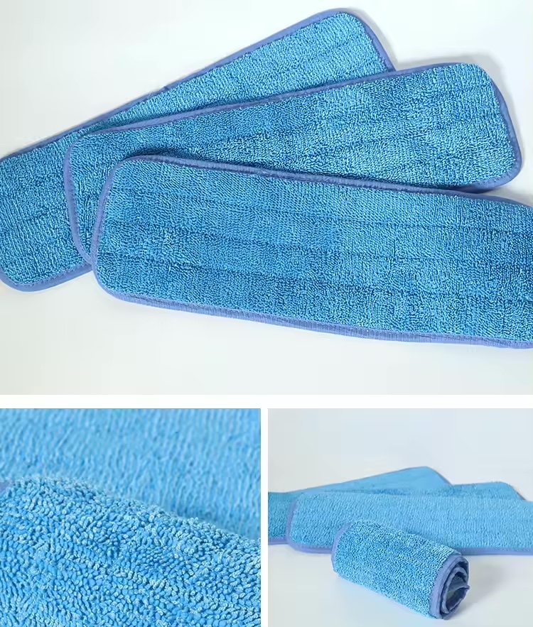 Blue Microfiber Looped Wet Mop Pads