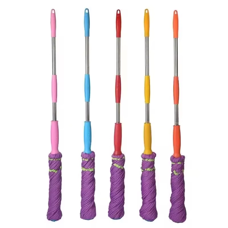 Customized Color Replaceable Cleaning Microfiber Twist Floor Mop For Home Use