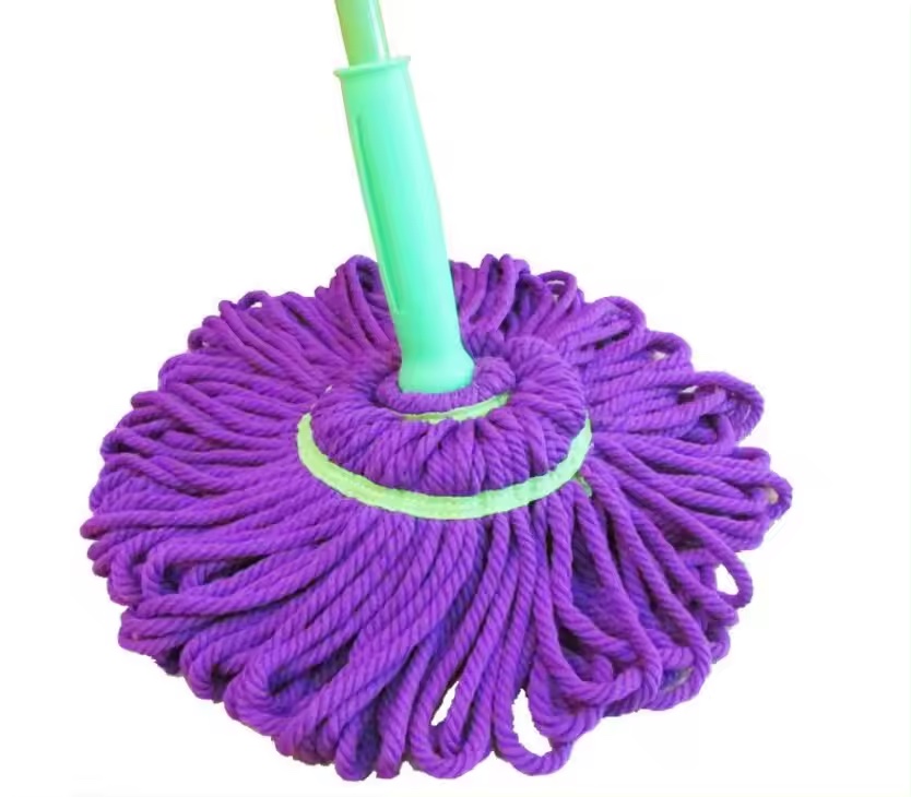Extensible stainless steel pole free-hand washing microfiber twist mop super cleaning mop 360 Telescopic Stainless Steel Stick