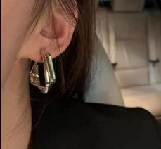 Golden Twisted Copper Earrings