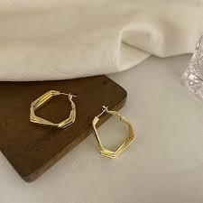 Golden Twisted Copper Earrings