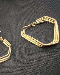 Golden Twisted Copper Earrings