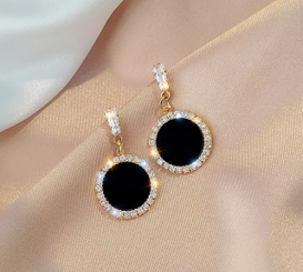 Korean Love Round Shape Elegant Earrings for Women