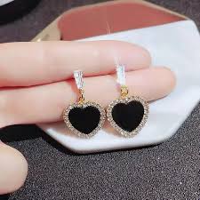 Korean Love Heart Elegant Earrings for Women