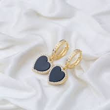 Korean Love Heart Elegant Earrings for Women