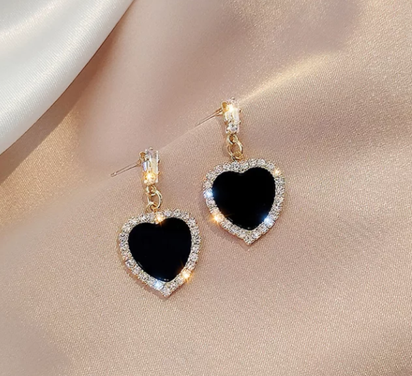 Korean Love Heart Elegant Earrings for Women