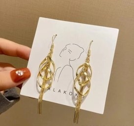 Spring Vibes Gold Hook Earrings for Women