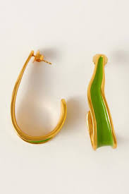 Korean Twisted Green Earrings