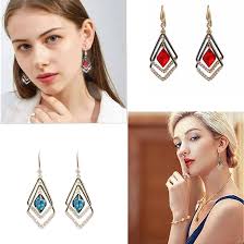 Gold-Plated Crystal Earrings for Women