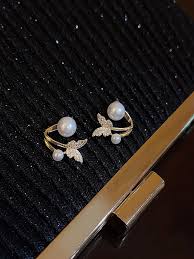 Butterfly Design Gold Plated Stud Earrings