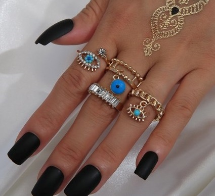 Stylish Metal Midi Finger Rings Set