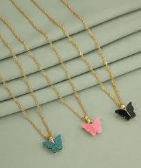 Latest Stylish Butterfly Jewelry Necklace Set