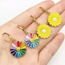 Multicolor Flower Earrings
