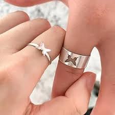 Copper Butterfly Matching Rings Set
