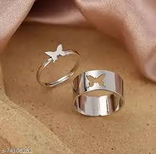 Copper Butterfly Matching Rings Set