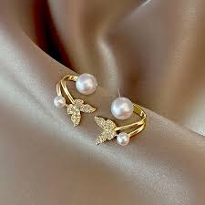 Marble Butterfly Majesty Fashion Gold Earrings